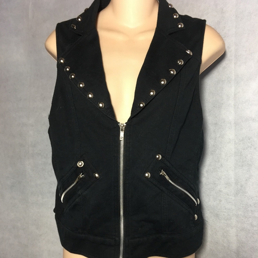 Black Studded Vest